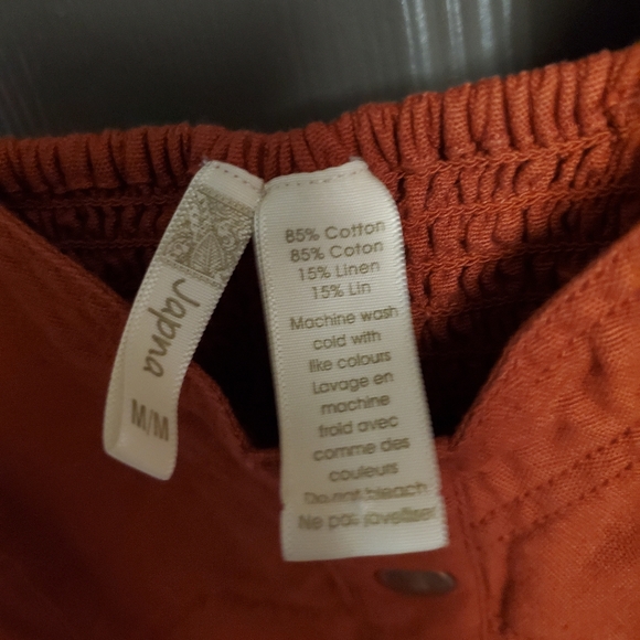 Look it has pockets!! Orange Japna empire waist tunic size Medium - Picture 3 of 3